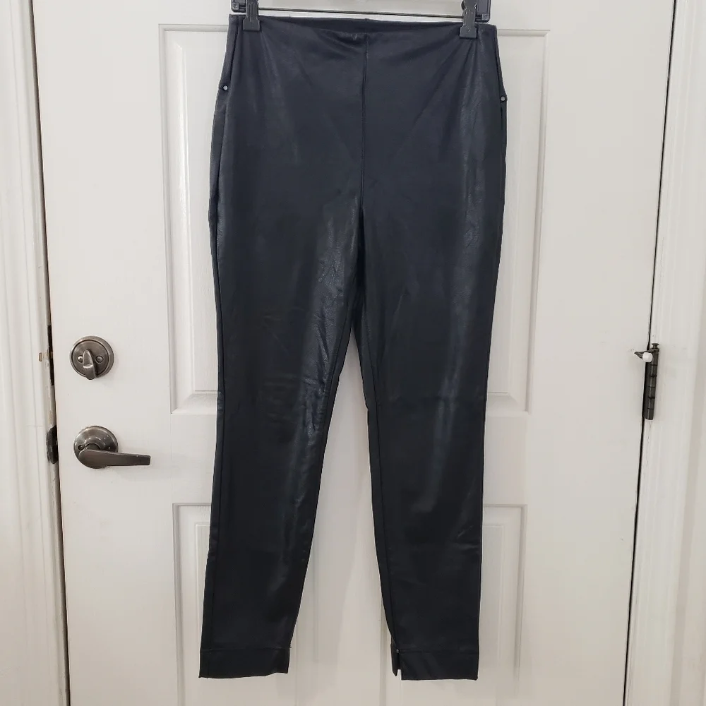 Lysse Size Meduim Black Faux Leather Leggings